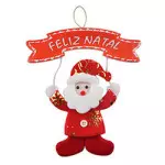 Enf.Art Tecido C/Placa 19Cm Zc212 Modelo Papai Noel