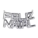 Enf.Art Pendulo Feliz Natal Zc2124 Cor Prata