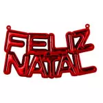 Enf.Art Pendulo Feliz Natal Zc2124 Cor Vermelho