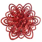 Enf.Art Flor Petalas 11Cm Zc308 C/2 Cor Vermelho