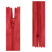 Ziper Imp Nylon Fixo Zc 50Cm C/10 Cor 145 - Vermelho