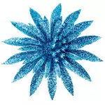 Enf.Art Flor Glitter  9Cm Zc836 C/2 Cor Azul