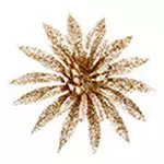 Enf.Art Flor Glitter  9Cm Zc836 C/2 Cor Ouro