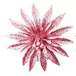 Enf.Art Flor Glitter  9Cm Zc836 C/2 Cor Rosa