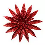 Enf.Art Flor Glitter  9Cm Zc836 C/2 Cor Vermelho