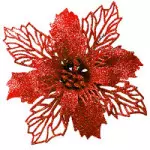 Enf.Art Flor Luxo B.Papag 15Cm Zc838 Cor Vermelho