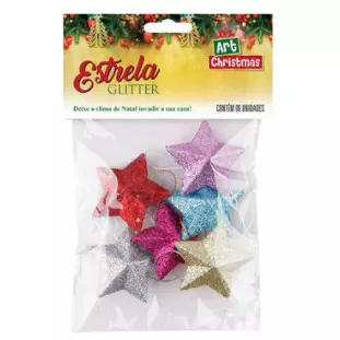 ENF.ART ESTRELA 4,5CM GLITTER ZC879 C/6