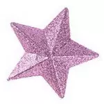 Enf.Art Estrela 7Cm Glitter Zc881 C/4 Cor Lilas