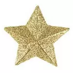 Enf.Art Estrela 7Cm Glitter Zc881 C/4 Cor Ouro