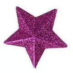 Enf.Art Estrela 7Cm Glitter Zc881 C/4 Cor Roxo