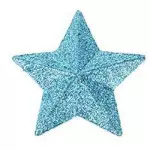 Enf.Art Estrela 7Cm Glitter Zc881 C/4 Cor Turquesa