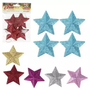 ENF.ART ESTRELA 7CM GLITTER ZC881 C/4