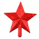 Ponteira Art Estrela Shine 14Cm Zc895 Cor Vermelho