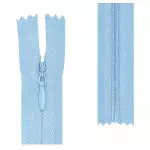 Ziper Imp Nylon Invisivel Zf 20 Cm C/10 Cor 177 - Azul Bebe