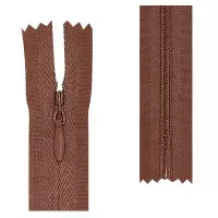 Ziper Imp Nylon Invisivel Zf 20 Cm C/10 Cor 290 - Marrom Choco