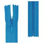 Ziper Imp Nylon Invisivel Zf 20 Cm C/10 Cor 550 - Azul Pavao